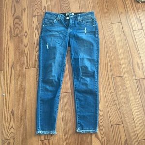 Democracy absolution lightly distressed frayed hem skinny jeans 6